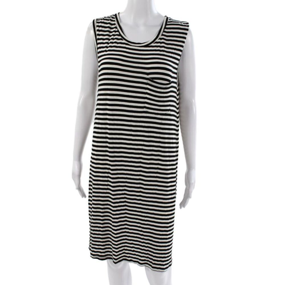 Zimmermann Women Black Tank Dress Sleeveless Scoop Neck Mid-Calf Size 0